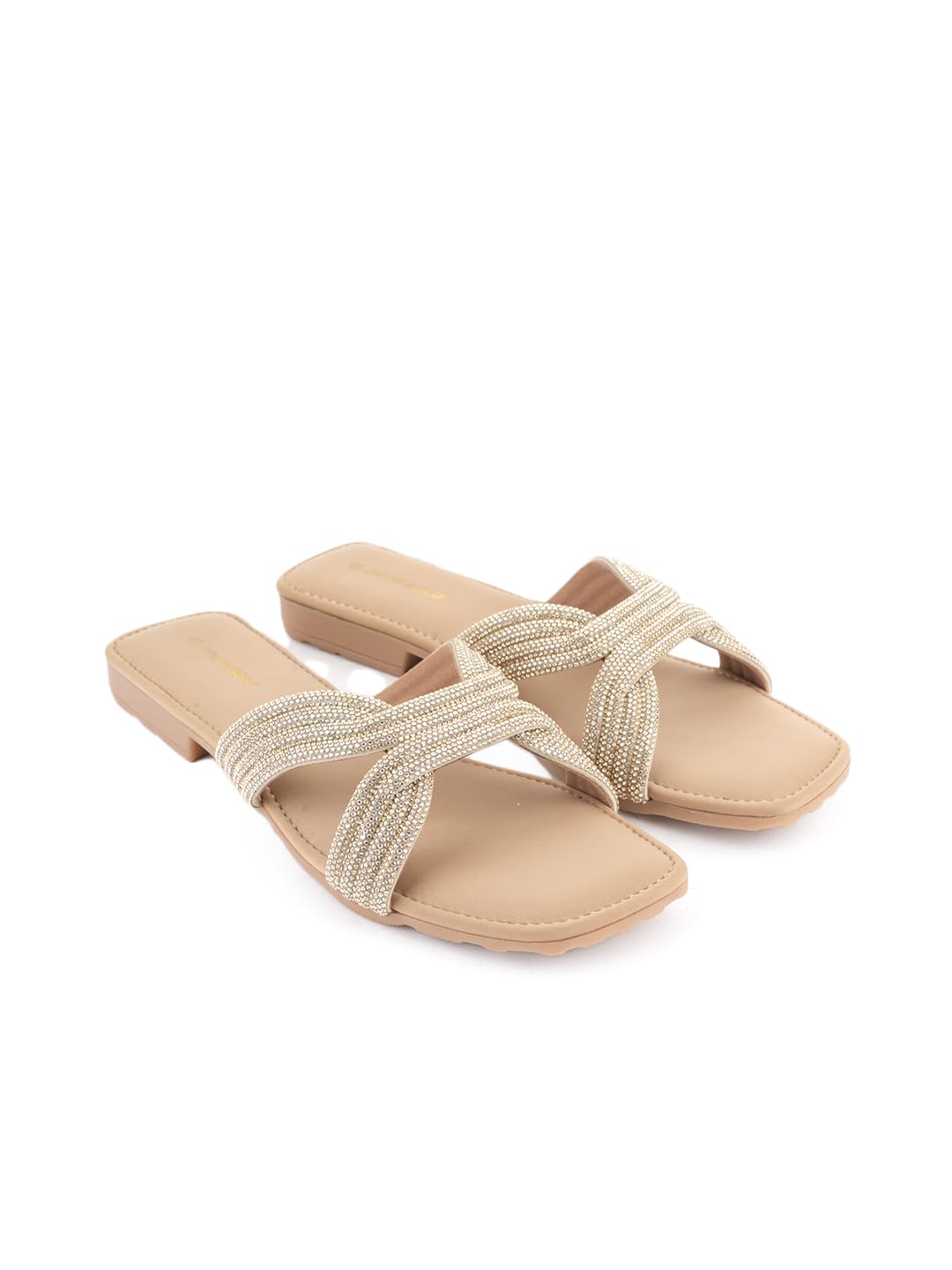 EMBELLISHED OPEN TOE FLATS FOR WOMEN-image-44