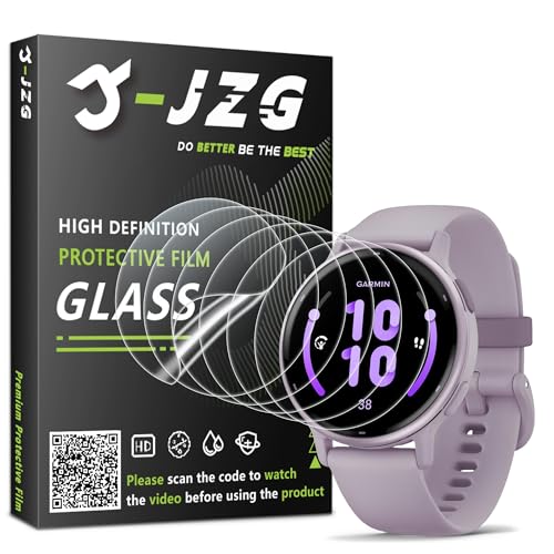 JZG 6 Pack for Garmin Vivoactive 5/6 42mm Flexible Screen Protector, Soft Film, HD Clear, Bubble Free, Anti Scratch
