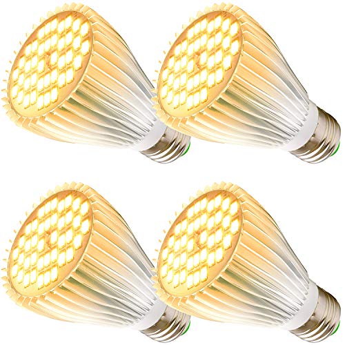 MILYN 4 Pack LED Grow Light Birne, 30W Vollspektrum Pflanzenlampe Warme LED Grow Lights für Zimmerpflanzen Gemüse, Blumen, Zimmerpflanzen und Sämlinge E26 Lampe für Gewächshaus, Garten, Hydrokultur Cover