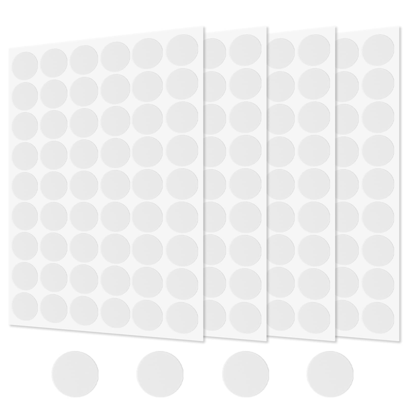 Moinkerin 216 Pièces Capuchons Autocollants Pour Vis Auto-Adhésifs 14mm Capuchons Autocollants Pour Meubles Pour Armoires Murales Vis De Bureau Réparation De Meubles