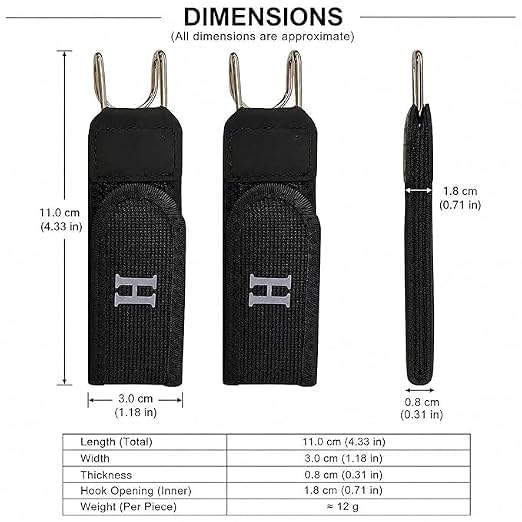 Image of Buckleless Belt Hook Pant Waist Adjuster Buckle Set, Adjustable Hook and Loop Waist Tightener Clips for Jeans, Trousers and Pants, Black (1-Pair)