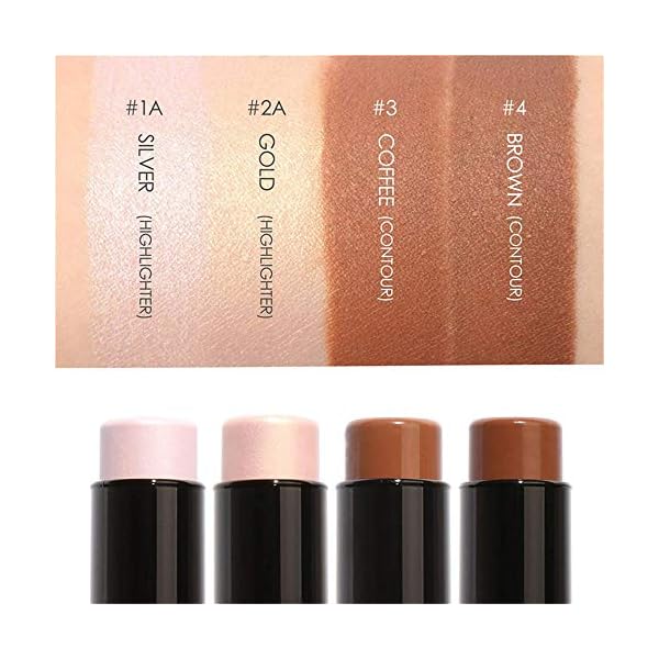 4-Pcs-Contour-and-Highlighter-Stick-Professional-Waterproof-Long-lasting-3D-Face-Concealer-Contouring-Highlighting-Shimmer-Shaping-Foundation-Creamy-Pen-Stick-Makeup-Set 4 Pcs Contour and Highlighter Stick Professional Waterproof Long-lasting 3D Face Concealer Contouring Highlighting Shimmer Shaping Foundation Creamy Pen Stick Makeup Set