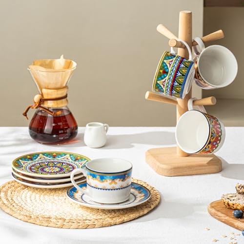 54% Off UNICASA Bohemian Coffee Cup Set of 4 - Image 4