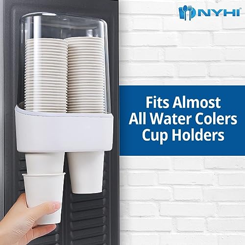 Image of NYHI 300-Pack 8 oz White Disposable Paper Cups for Hot & Cold Drinks - Coffee, Tea, Water - Leak-Proof for Parties & Offices