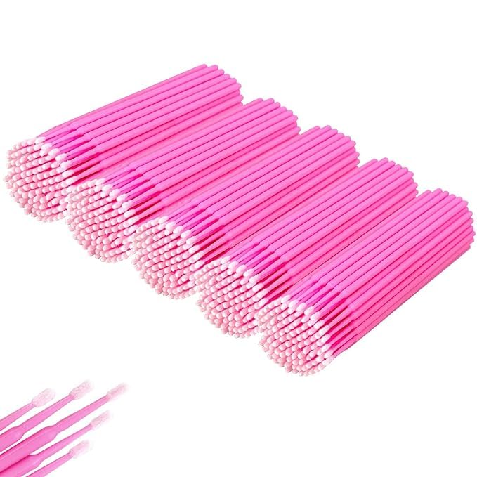 Hair Line Micro Applicator Brushes, Women Eyelash Extension Brushes for Makeup brushe, Extension Mascara Brush Eyelash Glue Cleaning Stick 50 pcs