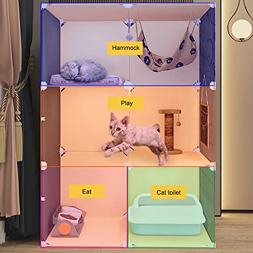Cage pour chat armoire transparente surdimensionnée pour chaton
