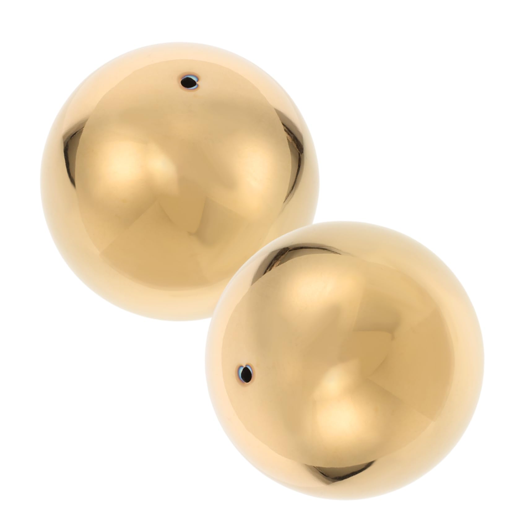 JECOMPRIS 2pcs Mirror Shiny Spheres Stainless Steel Hollow Balls Decorative Garden Balls Reflective Gold for Outdoor Decor Gazing-image-12