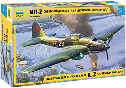 Réplique détaillée IL-2 Stormovik Zvezda 4826 kit de modélisme non peint