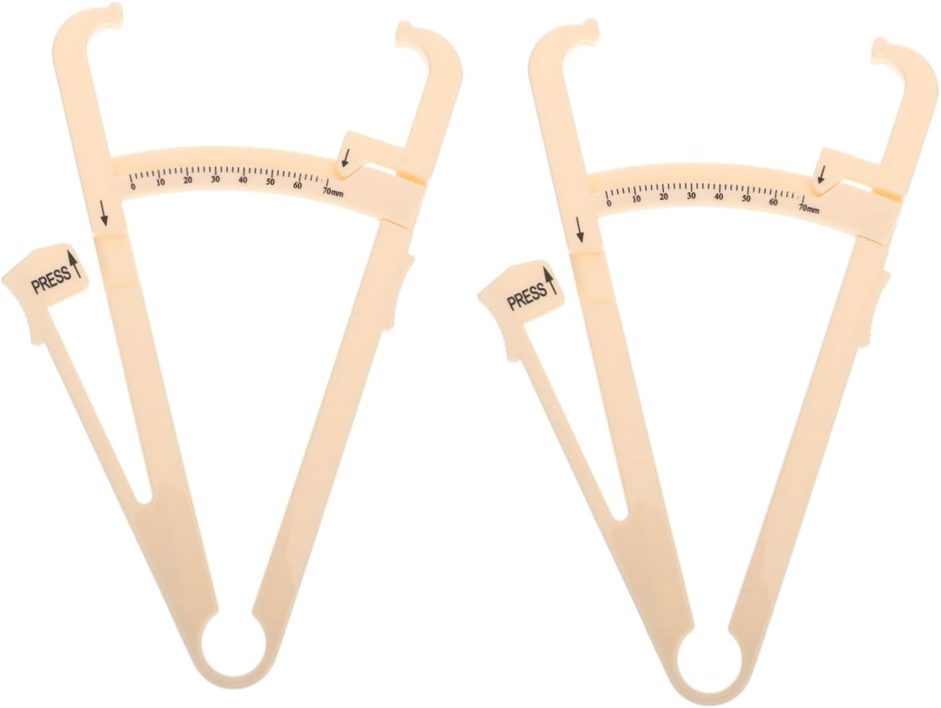 2pcs Skinfold Caliper Tester for Men Women Body Composition Scale Fat Ruler Interpretation Table