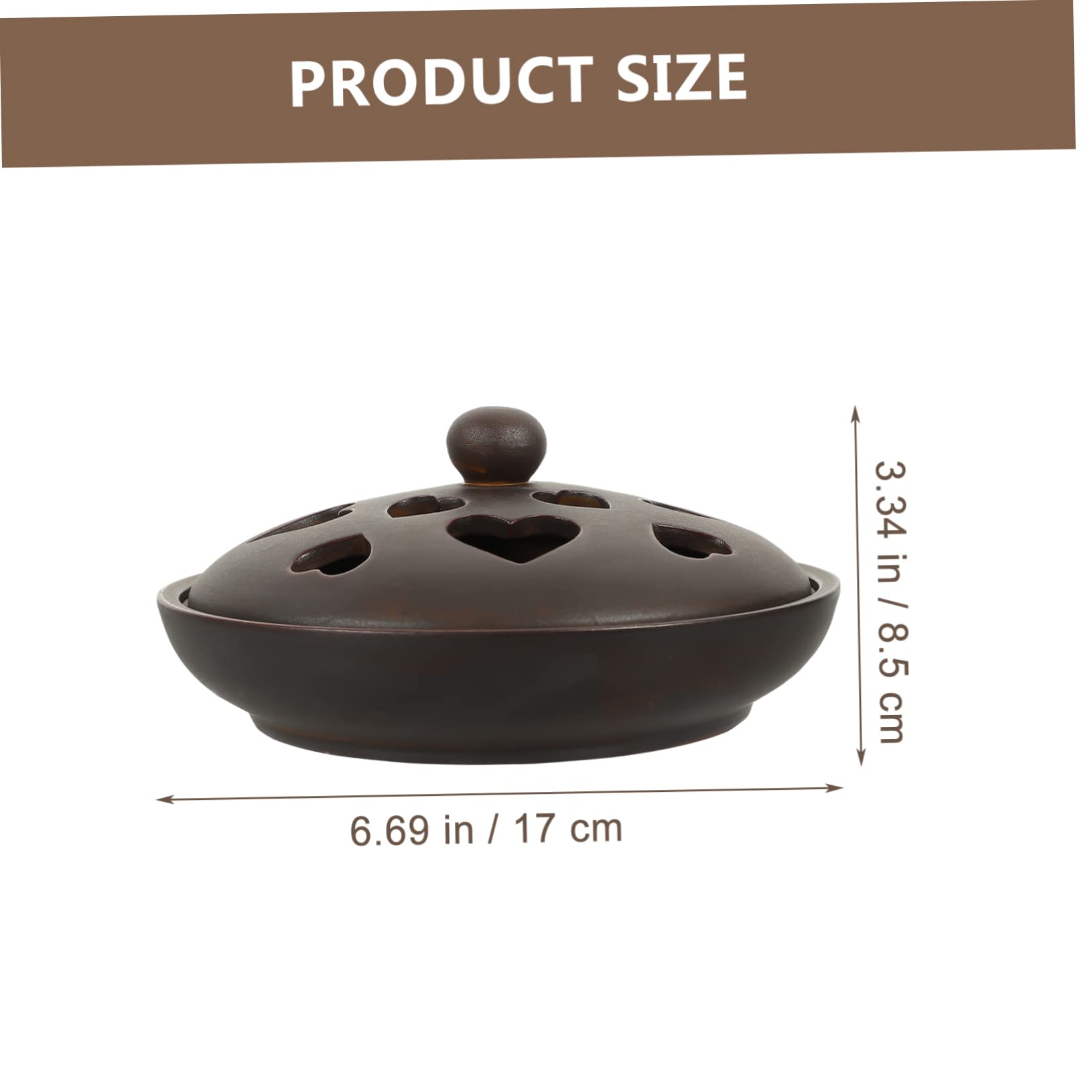 Bruciatore Incenso Ceramico Retrò, Ornamento da Tavolo | Incensiere in Ceramica, per Decorazione Negozio e Casa, Design Antico Bronzo, Uso Interno