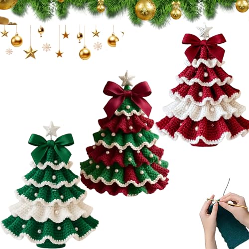 Generisch DIY Häkel Set Weihnachtsbäume für Anfänger,Perfekte...