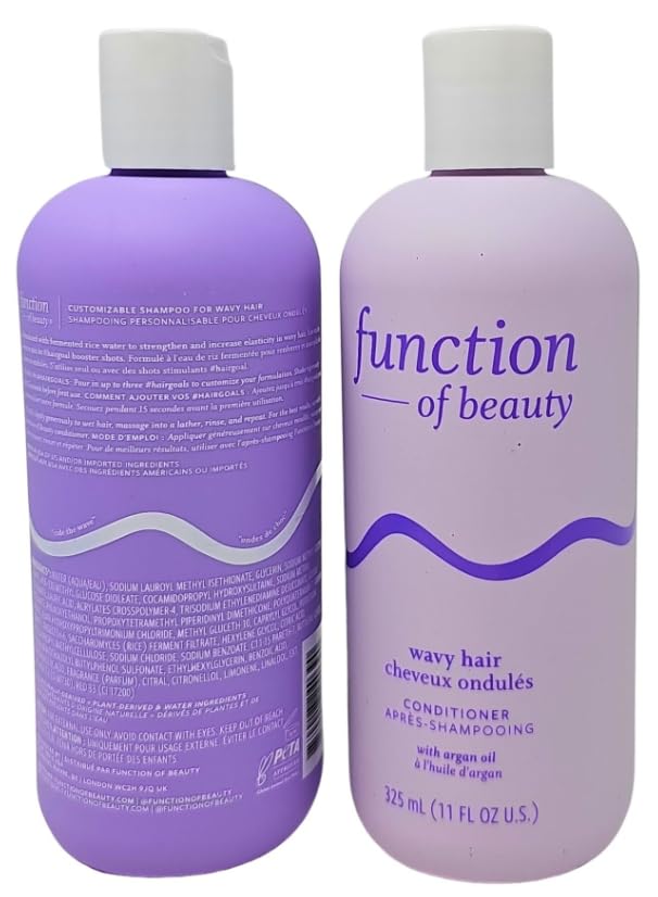 Miniatura 6 de Function of Beauty - Juego de champú y acondicionador para cabello ondulado (11 onzas) y toalla exfoliante Tesadorz