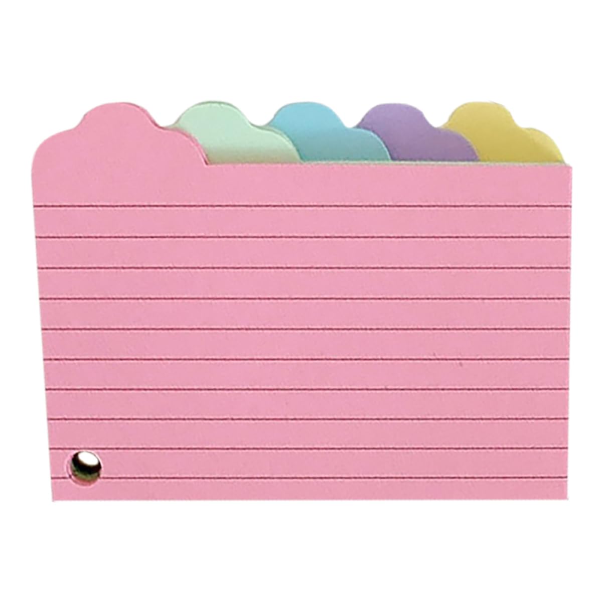 DOITOOL 5 Sätze Vokabelheft Aus Notizpapier Farbe Flashcard Leere Karten Materialien Mit Index Klebrig Studenten Farbig Lernen Revision Karteikarte Bunt Rosa Wolke Memo 125 Blätter * 5