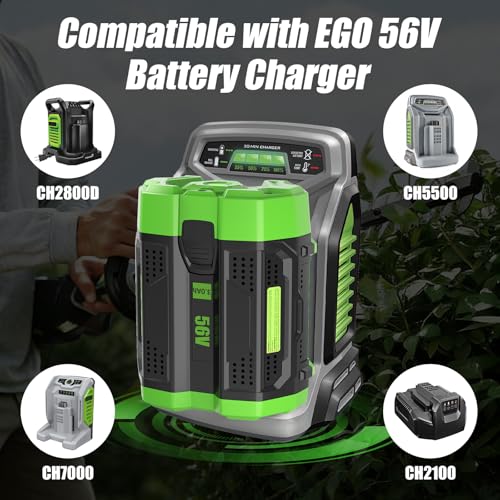 Image of 2 Packs 3Ah 56 Volt BA1400T Battery Replacement for EGO 56V Batteries BA2800 BA4200 BA5600 Compatible with EGO CS1604 CS1804 CS1403 HT2400 LB6504 LB5804 LB6500 LB4800 PH1400 Power Tools(Black)