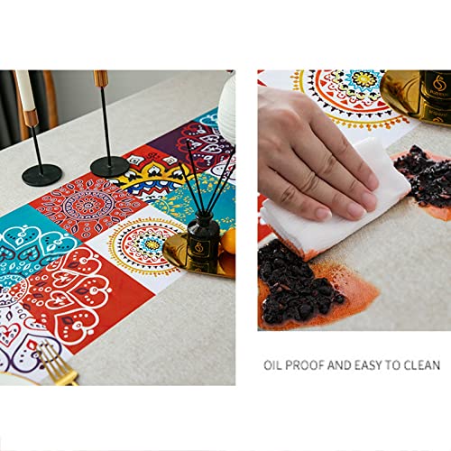 Nappe rectangulaire imperméable protégeant la table des taches de graisse et repas d'enfants