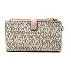 Michael Kors Jet Set Travel Double Zip Wristlet (vanilla softpink)
