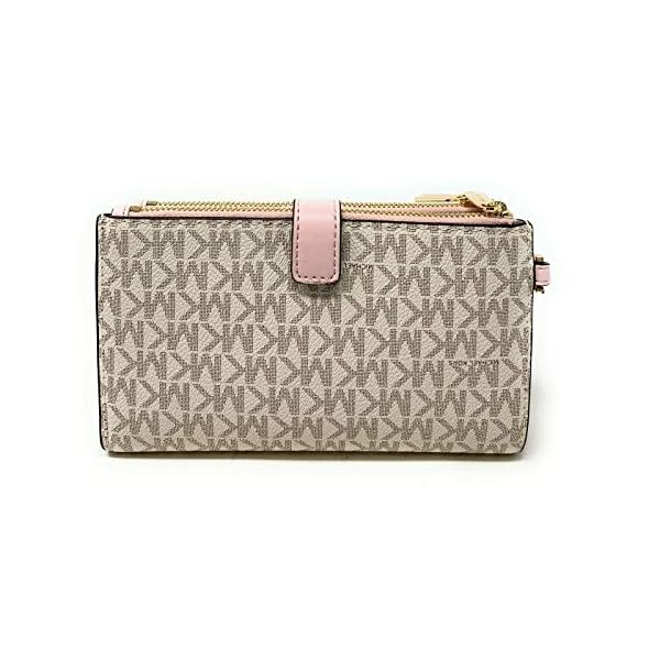 Michael Kors Jet Set Travel Double Zip Wristlet (vanilla softpink)
