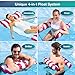 Aqua Original 4-in-1 Monterey Hammock Pool Float & Water Hammock – Multi-Purpose, Inflatable Pool Floats for Adults – Patented Thick, Non-Stick PVC Material – Pink