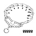 GAITY PET Dog Prong Collar, Training Metal Gear Pinch Collar For Dogs, with Quick Release Snap Buckle and Rubber Tips, Training Dog Collar for Large Dogs, BLUE