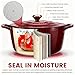 JINCHUFURI Enameled Cast Iron Dutch Oven with Lid – 5QT Heavy-Duty Pot, Oven Safe up to 500°F, Dual Handles, Ideal for Sourdough Bread Baking, Stews, Roasting, Braising – All Cooktops, Durable & Versatile Cookware (Red)