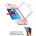 iPhone 7 Plus Case, iPhone 7 Plus Mirror Case,Hidden Back Mirror Wallet Case for Girls Women with Card Holder Impact Shock-Absorbent Case Cover for Apple iPhone 7 Plus. (Rose Gold)