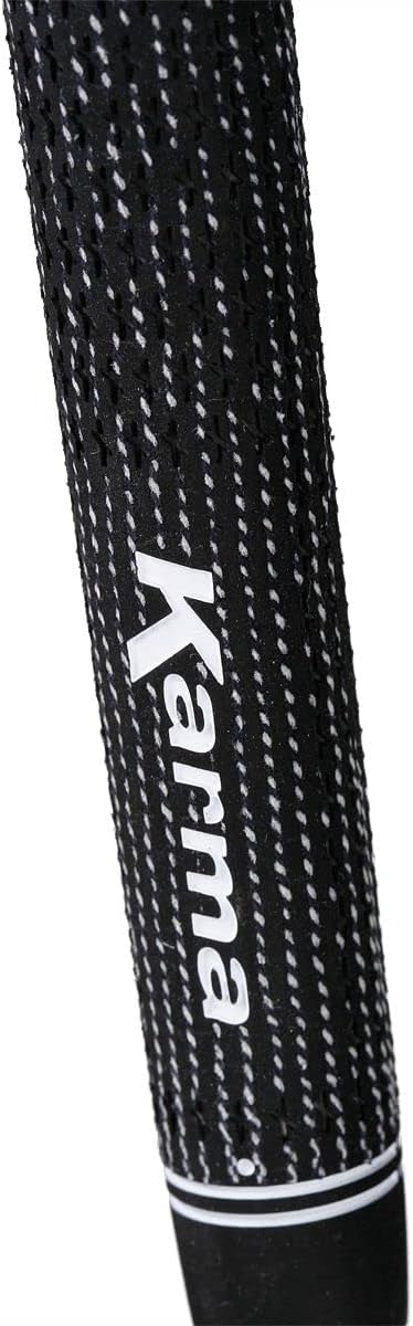 Karma Velour Full Cord Golf Grips & Grip Kit, Black Standard & Jumbo (+1/8” Oversized) All Weather Non-Slip Corded Rubber Replacement Golf Club Grips