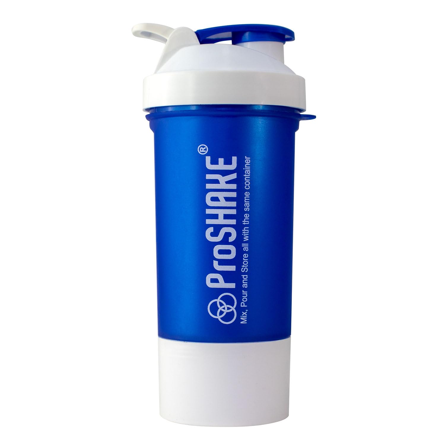 PROSHAKE Gym Shaker Bottle with Compartment 2 Serving Storage Container, Shaker Bottles For Protein Shake | BPA Free| 100% Leak Proof (600 Ml) (Pearl Blue) (B0CWD352MC) Amazon Price History, Amazon Price Tracker
