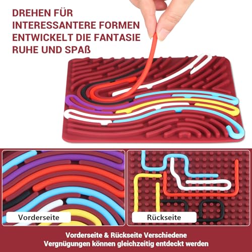 InemzTal Montessori Sensorik Spielzeug für Kinder ab 3+ und Erwachsene,Autismus Spielzeug mit 11 Zählstangen und Reisetaschen