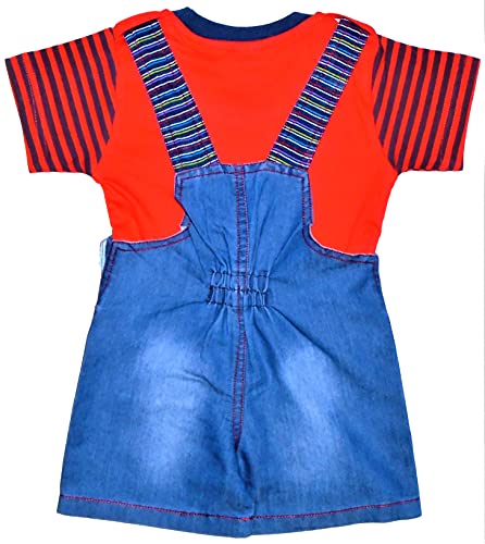 Image of Wise Guys REZA PRODUCTS baby boy & baby girl half sleeves Stylish dungaree set with T-shirt (Pack of 1)