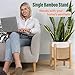 ZPirates Plant Stand for Indoor - Adjustable Sideways to fit 8 10 or 12 Inch-wide Medium-Large Planter Pots - Ideal for Live and Fake, Corner and Floor Plants - 14-inch Tall - Bamboo Wood