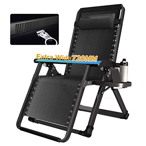 Chaise pliante zérò gravité oversize structure renforcée