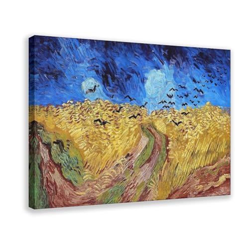 Toile Champ de blé corbeaux Van Gogh cadre suspendu