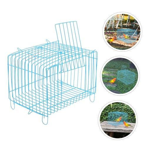 Image of Happyyami 4pcs Portable Bird Carrier Cage Wear-Resistant Travel Cage for Parrots and Small Pets Breathable Design for Outdoor Activities Secure Space for Stylish