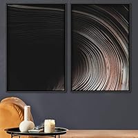 2 Piece Framed Canvas Wall Art Colorful Art Lights Canvas Prints Home Artwork Decoration for Living Room,Bedroom - 16