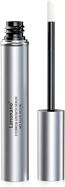 Lanonano Eyebrow Serum, Fuller & Longer Looking Eyebrow Growth Serum, Advanced Eyebrow Enhancement, Vegan & Cruelty-Free, 0.1 Fl Oz(3ml)