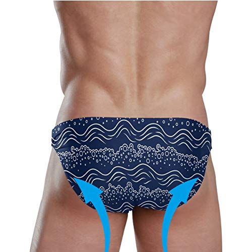 Men's Polyester Print Swim Briefs Soft Beach Swimwear Comfort Lightweight for Pool Surfing Summer Swim Trunks3
