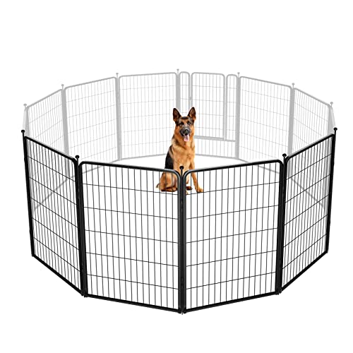 Image of FXW Rollick Unleashed Dog Playpen for Indoor, Yard, RV Camping, 45 inch 4 Panels for Large Dogs, Black│Patented
