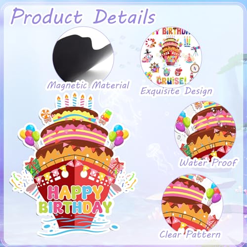 Imanes decorativos de cumpleaños para puerta de crucero miniatura 3