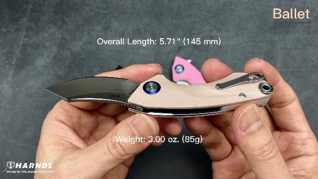 Amazon.com : Harnds Ballet Folding Knife with Sandvik 14C28N Blade