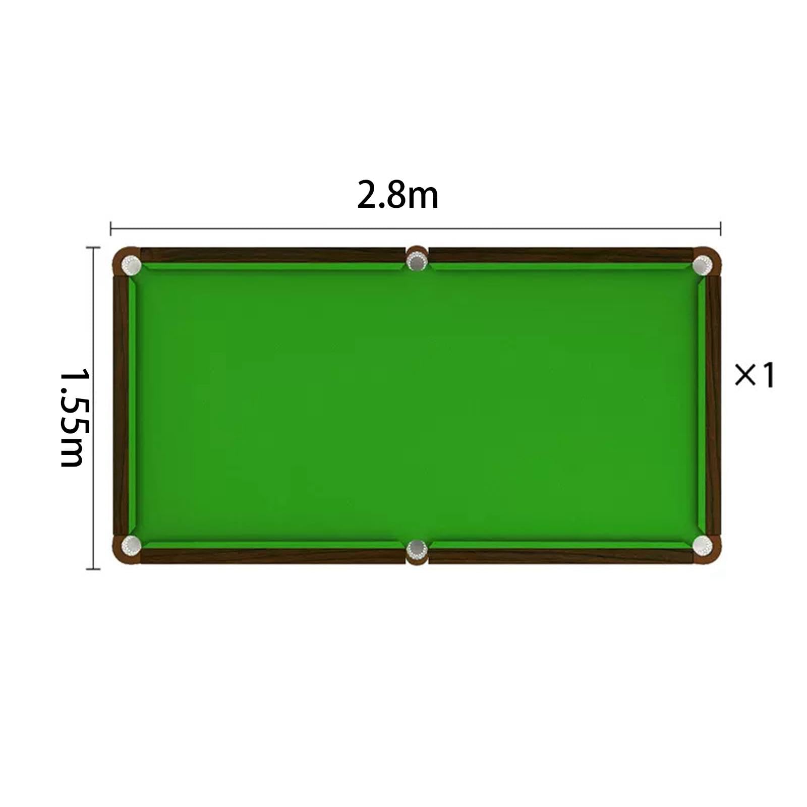 LOVIVER Panno per Tavolo da Biliardo, Verde, Robusto, Versatile, 9 Piedi x 5 Piedi, Accessori da Regalo, Kit di Ricambio per Tavolo da Biliardo per Sala, Tessuto Senza Bordi