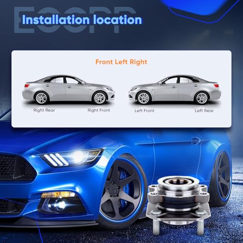 Image of ECCPP 2-Piece 513297 Wheel Hub Bearing for Nissan Sentra 2007-2012 | 4 lugs w /ABS Sensor Pre-Greased Sealed