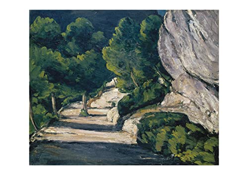 Lámina de Paul Cézanne para salón, una pintura de montaña ideal para decorar espacios elegantes.