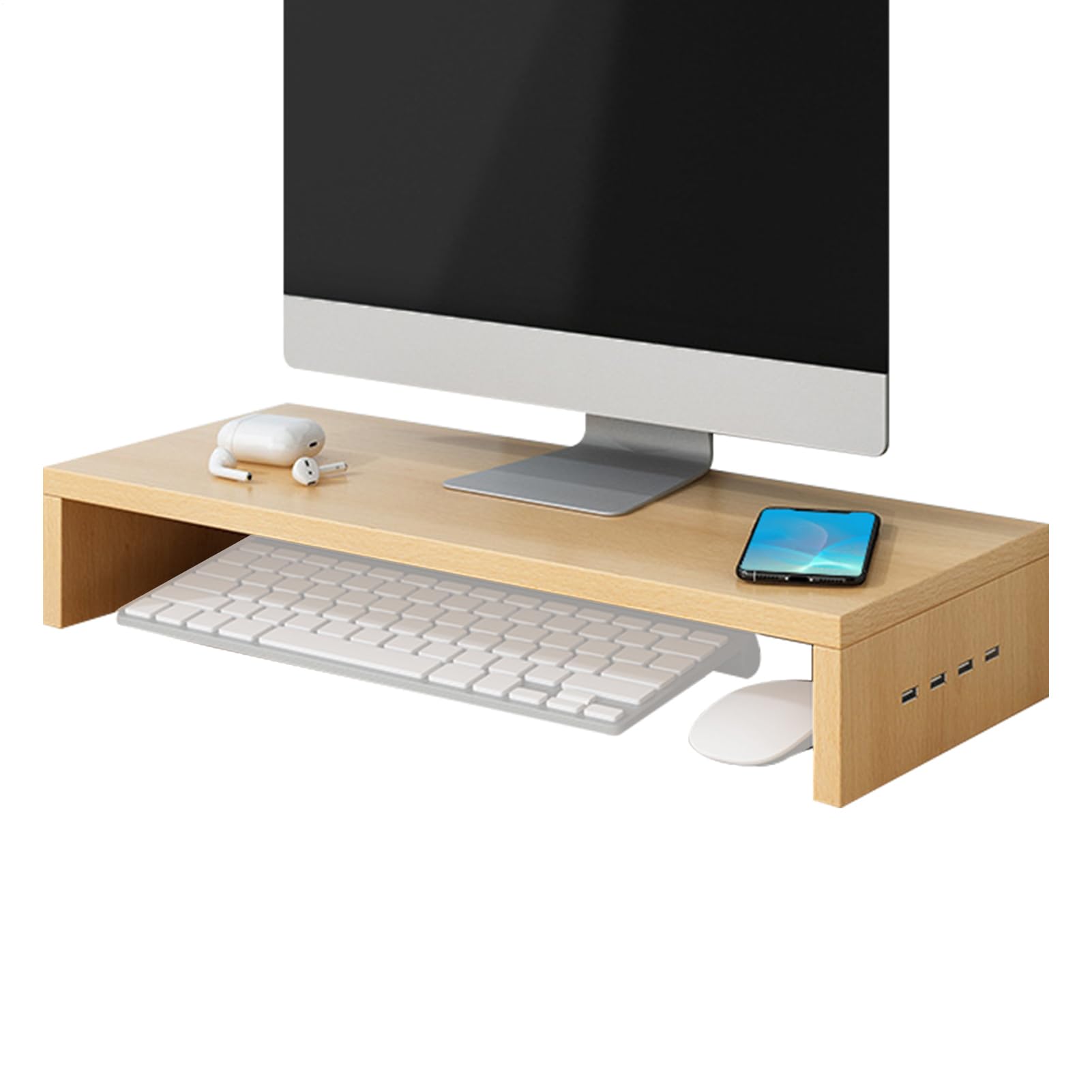 na drukarkę – podstawka pod monitor komputerowy z podwyższeniem | półki wentylacyjnej do laptopa, ekranu, elektroniki, idealny do nauki, domu, stacji roboczej i organizacji klasy, 50 x 20 x 7