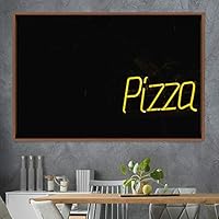 Framed Canvas Wall Art Illuminated Words 3D Industrial Inspirational Multicolor Neon Pop Art Quotes Typography Urban - 16x24 inches