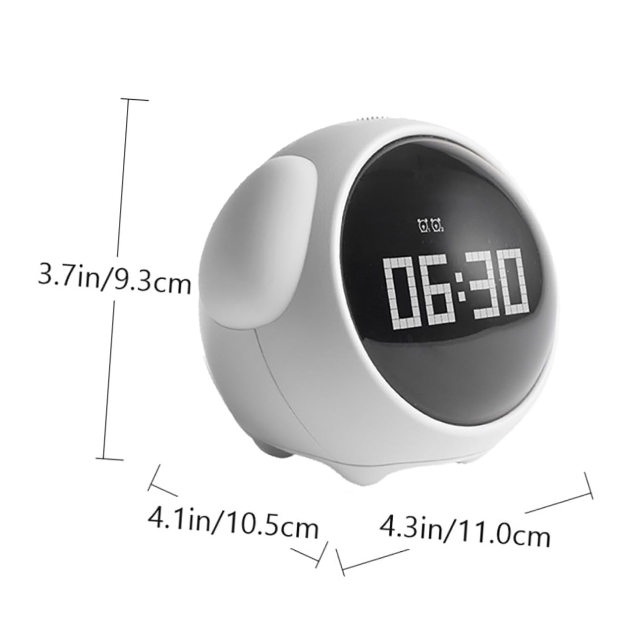 INOOMP LED Weckalarm Digitaler Wecker mit Nachtlicht für Kinder USB Wiederaufladbar aus Abspc Silikon