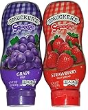 Smucker's Squeeze Grape Jelly & Strawberry Fruit Spread, 20 oz bottles