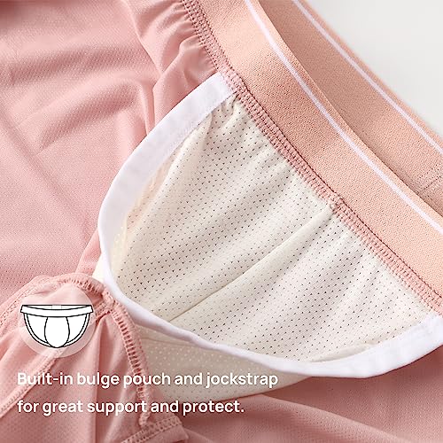 MIZOK Men' s Sexy Mesh Large Split Side Jockstrap Shorts See Through Boxers Short2