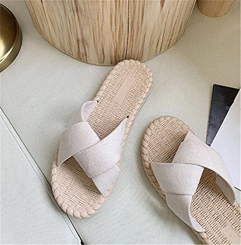 Ladies sandals and slippers Soft sole women's shoes Summer flip flops Woman girl slippers Straw Shoes4