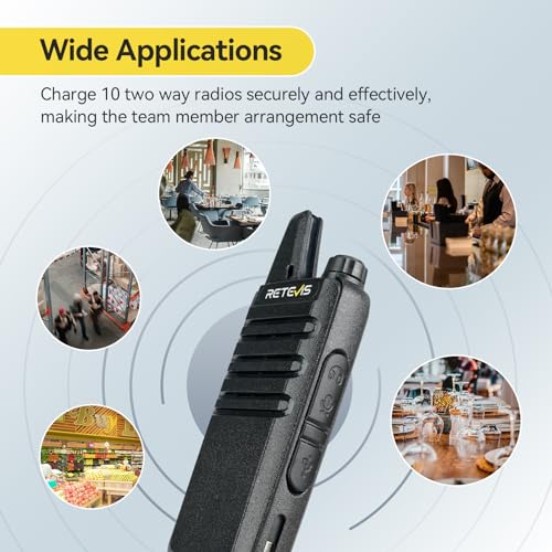 Image of Retevis RT22 Compact & Lightweight Walkie Talkies Long Range (10 Pack)