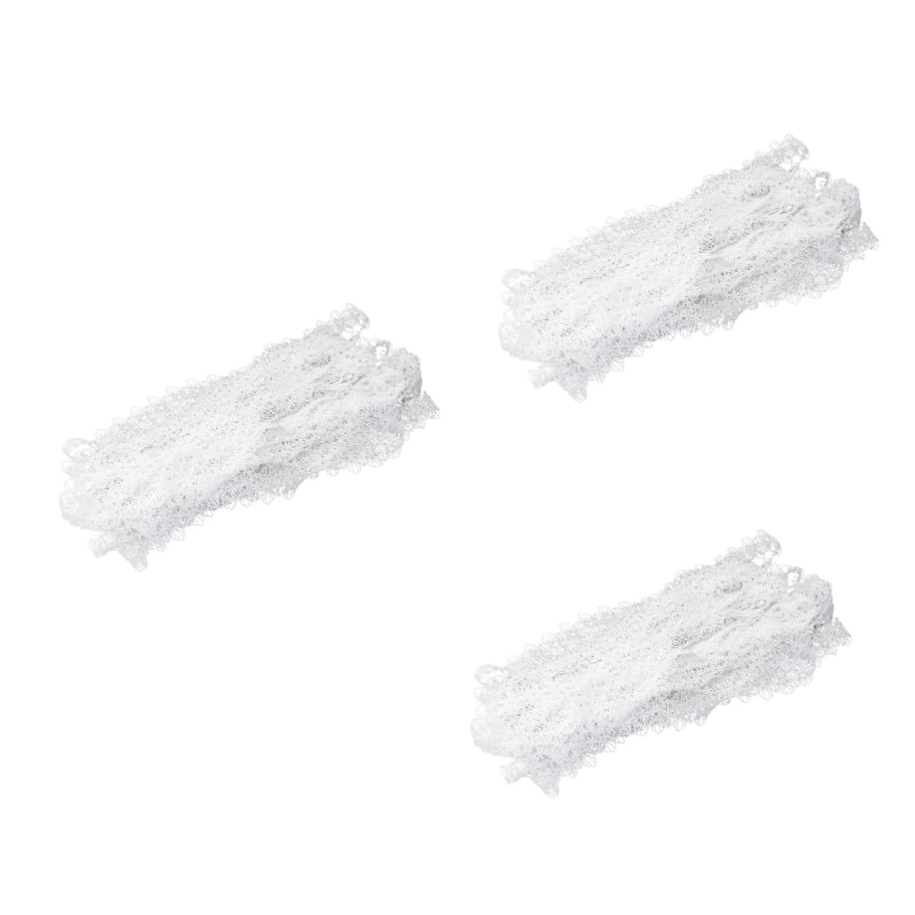 STOBOK 3piezas Cinta De Encaje Hueco Decorativa De Yardas Para Manualidades Bordado Elegante Para Ropa Vestidos y Decoración De Eventos